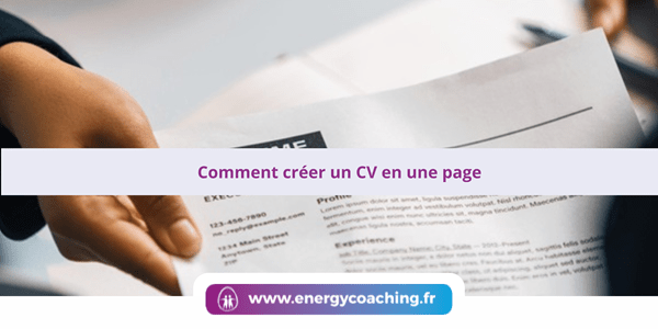 Comment créer un CV en une page