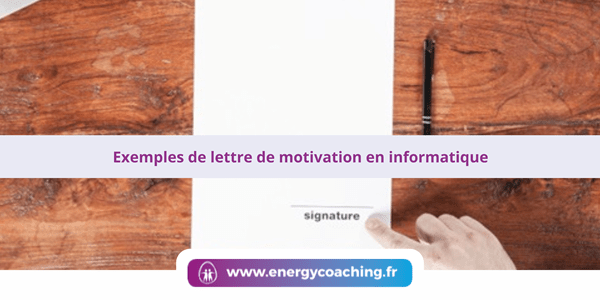 Exemple de lettre de motivation en informatique